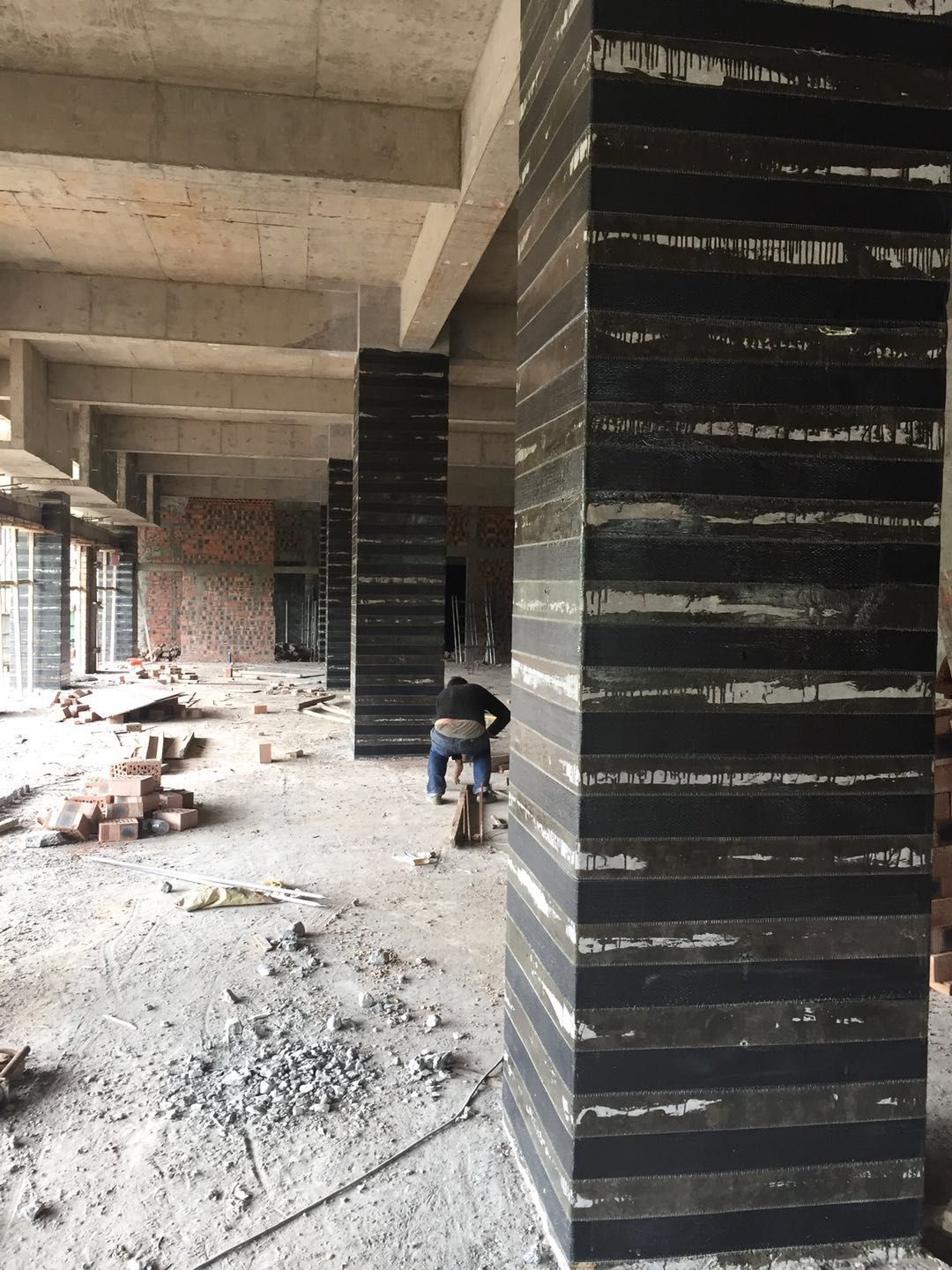 滁州碳纤维加固混凝土柱施工